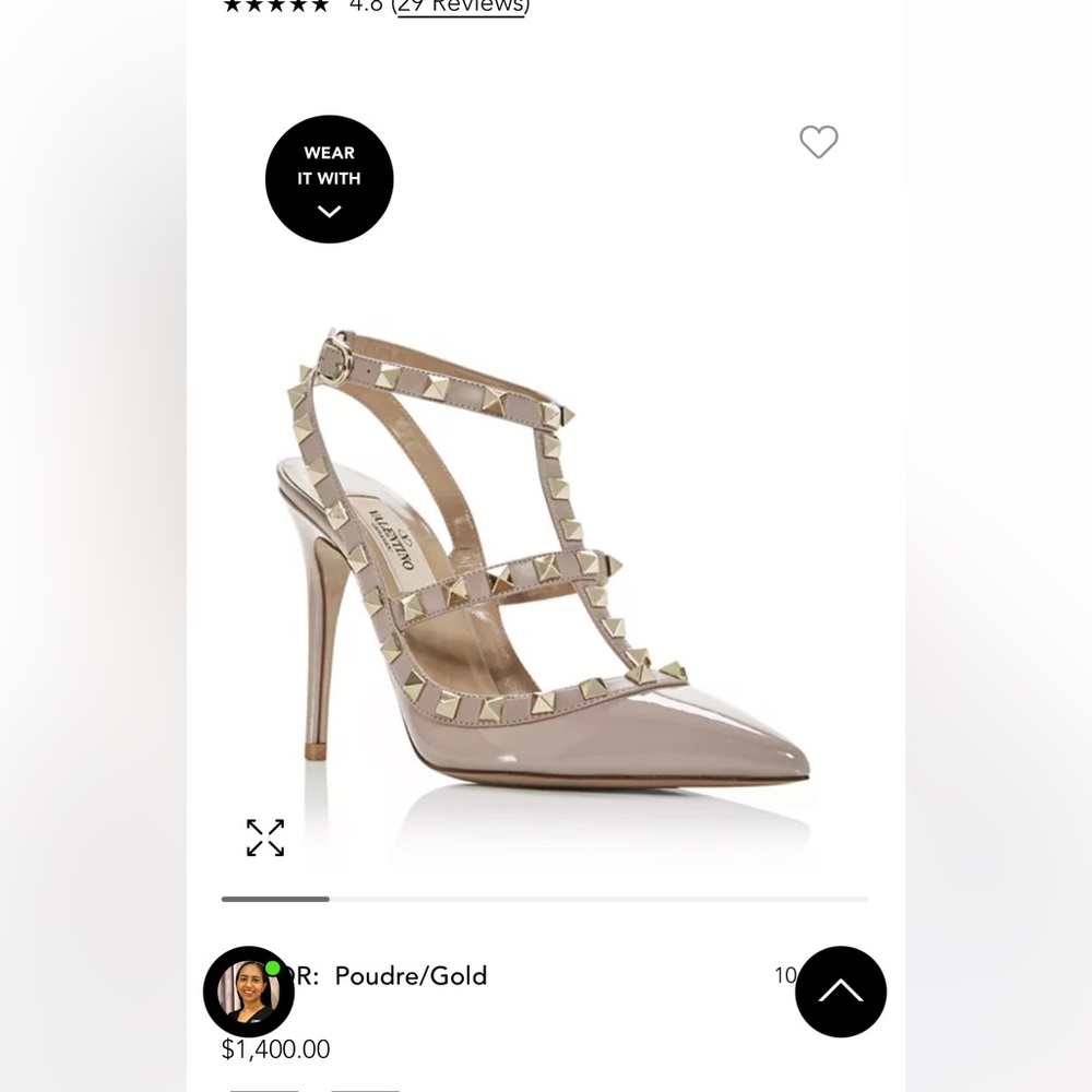 Valentino Garavani rock stud cage patent leather pumps with studs